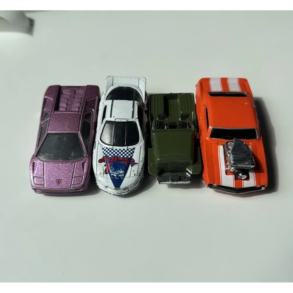 Lot of 4 Loose Diecast Cars Maisto Lamborghini Camaro Firebird Jeep 1:64 Mixed